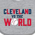 thumbnail image 4 of Inktastic Cleveland Vs. the World Blue and Red with Baseball Boys or Girls Baby Bib, 4 of 4