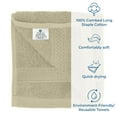 thumbnail image 3 of Dan River Washcloth for Face 12 pack Soft Absorbent and Quick Drying Durable Cotton Face Towel - Beige, 3 of 8