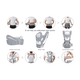 thumbnail image 4 of Ergonomic Baby Carrier Backpack Infant Baby Hipseat Carrier Front Facing Ergonomic Kangaroo Baby Wrap Sling Travel Backpack, 4 of 4