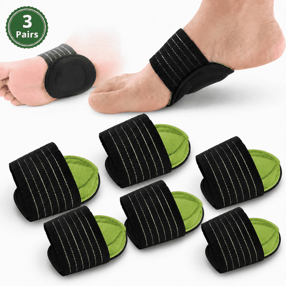 Arch Support, Emlimny 3 Pairs Compression Fasciitis Cushioned Support Sleeves, Plantar Fasciitis Foot Relief Cushions for Plantar Fasciitis, Fallen Arches, Achy Foot Problems for Men and Women
