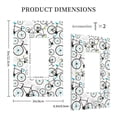 thumbnail image 3 of Daiia Bicycle Pattern Decorator Wall Plate Child Safe Outlet Cover, Switch and Outlet Covers,Size 1-Gang 5.0" x3.0" , Polycarbonate Thermoplastic-Style U, 3 of 6