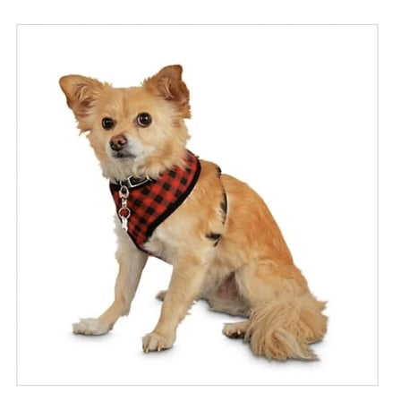 Holiday Tails Mad About Plaid Dog Harness - Small