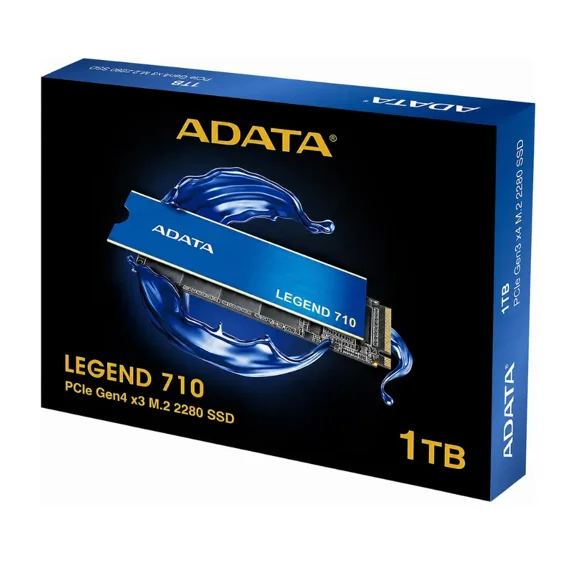 ADATA 1TB Legend 710 PCIe Gen3 x4 M.2 2280 Solid State Drive, up to 2,400/1,800MB/s, 3D NAND Flash, Internal SSD Compatible with Laptop & PC Desktop