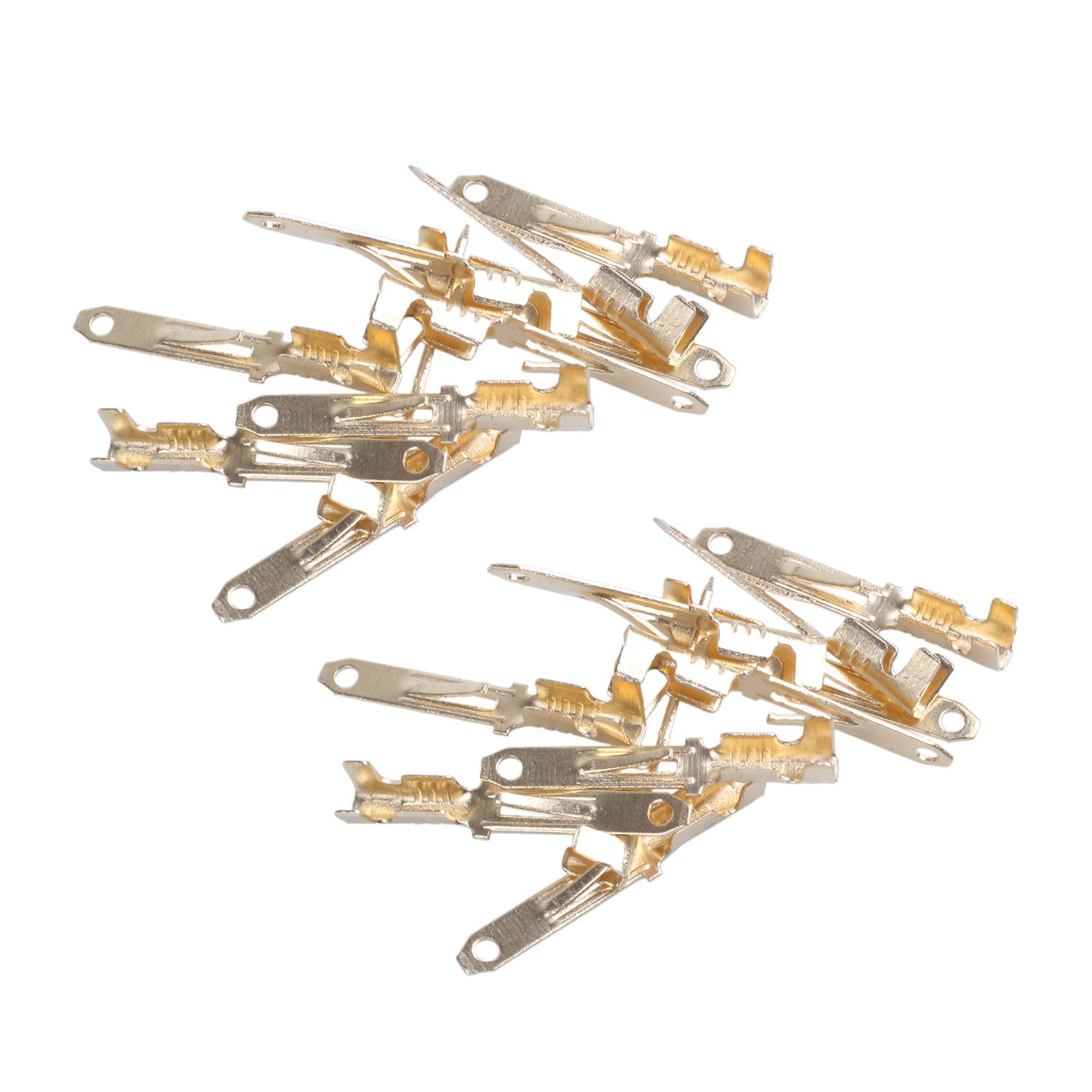 Male Spade Crimp Terminals Wiring Connectors, 2.8 mm, Gold Tone, 20