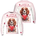 thumbnail image 3 of Happy Valentine's Day Cavalier King Charles Spaniel Brings Love Heart All Over Print 3D Sweatshirt Unisex Merch Dog Lover Gifts - 02028, 3 of 6