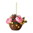 thumbnail image 1 of Christmas Flower Basket Hanging Ornaments Flower Basket Pendant Acrylic Flowers Baskets Ornaments For Christmas Parties Xmas Trees Home Decor 2D Flat, 1 of 1