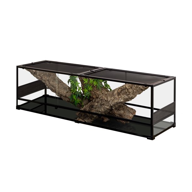 REPTIZOO Repitle Glass Terrarium with Screen Ventilation, Large 72L×24D