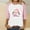 Pink, variant on HOMBOM Holiday Shirts for Women Plus Size Loose Christmas Raglan 3/4 Sleeve Pink Snowflakes Ladies Tee Shirts