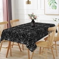 thumbnail image 4 of Duangreer Halloween Rectangle Tablecloth, Black Spider Web Print Waterproof Wrinkle Resistant Table Cover with for Party Decorations, 52 x 70 Inch, 4 of 6