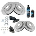 thumbnail image 2 of TRQ Front & Rear Ceramic Brake Pad & Performance Coated Rotor Kit w/Chemicals BKA16578 Fits select: 2008-2009 PONTIAC G8 GT, 2 of 6
