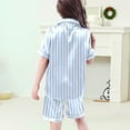 thumbnail image 5 of Gaexia Kids Silk Pajamas 3 Piece Girls Boys Satin Pajamas Set Button-Down PJs Set Soft Loungewear Short Sleeve Sleepwear, 5 of 5