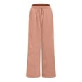 thumbnail image 5 of UngA Casual Pants Women Women Casual Pants Loose High Waist Cropped Beach Pants Summer Outfits Trendy Pink,L, 5 of 6