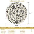 thumbnail image 3 of Pioneer Flower Floral Print Pattern Round Tablecloth 60 X 60 Inch, Wrinkle Resistant Wipeable Table Cloth for Kitchen Dining Picnic Patio Party, 3 of 6