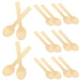 100pcs Cake Spoons Ice Cream Spoon Bamboo Dessert Spoon Tablespoon