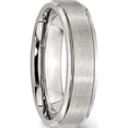 thumbnail image 4 of Stainless Steel Brushed And Polished 6mm Grooved Edge Band (Size 6.5) Made In China sr88-6.5, 4 of 5
