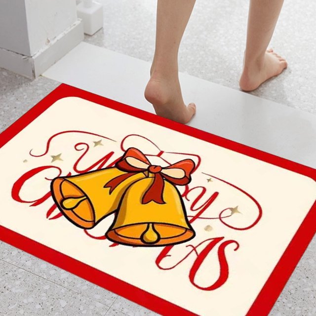 Ganfancp Alfombra de Baño Navideña, Decoración de Baño, Alfombras de Baño Multicolor, Microfibra Extra Suave y Absorbentealfombras de Baño Decorativas Navideñas Antideslizantes Lavables a Máquina Liq