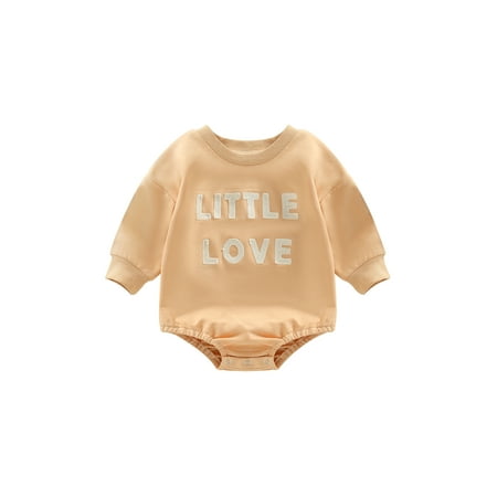 

Seyurigaoka Baby Girls Boys Valentine s Day Romper Tops Letter Print Long Sleeve Round Neck Jumpsuits Autumn Winter Bodysuits