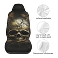 thumbnail image 5 of Pofeuu Vintage Gold Leaf Skull Print Automotive Car Seat Covers Flat Cloth Full Set Seat Covers,Car Seat Covers front seats for Cars Trucks and SUVs(Two packs), 5 of 7