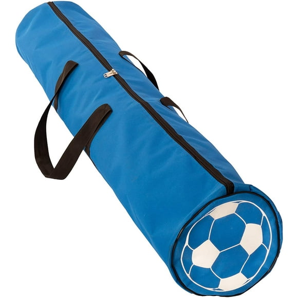 Soccer Gym Bag - Durable Blue Sports Duffel Bag with Adjustable Shoulder Strap - Travel Bag for Carrying Balls, Jerseys, Coaching Equipment, Sneakers & Accessories for Practice, Games & Workouts