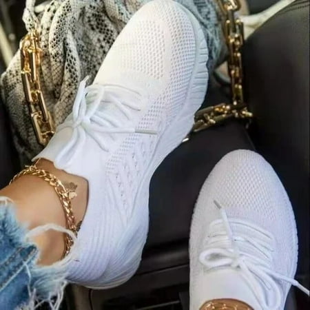

Mesh Breathable Women Casual Sneakers Lace-up Vulcanized Shoes Ladies Platform Sneakers Female Shoes Plus Size Zapatos De Mujer