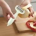 thumbnail image 4 of Three-in-One Multi-Function Rotating Peeler, Stainless Steel Shape Fruit, Potato Fruit Cutter, Non-Slip Handle Easy to Operate, Durable Easy-Clean Kitchen Tool, Efficient Time-Saver, 4 of 5