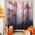thumbnail image 4 of Shower Curtains Sets for Bathroom Decor Autumn Mist Tree Forest Waterproof Bathroom Curtain with Hooks, Nature Red Leaves Botantical for Bathroom Decor,60x72IN, 4 of 6