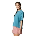 thumbnail image 4 of Columbia Women's PFG Uncharted Tech Tee Short Sleeve, Canyon Blue/W Uncharted, X-Large, 4 of 7