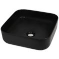 thumbnail image 1 of Lavabo de baño, lavabo, cerámica, cuadrado, negro, VidaXL, 1 of 6