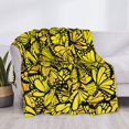 thumbnail image 3 of Yiaed Yellow Butterflies Print Blanket Throw Blanket Soft Cozy Flannel Blanket for Home Bed Sofa Couch Chair-40"x30", 3 of 6