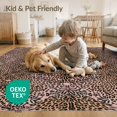 thumbnail image 4 of ODIKA Pink Leopard Distressed Print Vintage Spotted Decorative Flannel for Queen Size Bedroom, Under Bed, Master , Foldable Easy Care, 4 of 7