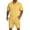 Yellow, variant on CIENVNSTG Mens 2 Piece Outfits Summer Track Suits Short Sleeve Button Down Shirt And Elastic Drawstring Pocket Shorts Beach Mens Outfits