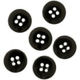 thumbnail image 3 of Le Bouton Black 3/4" Round 4-Hole Buttons, 6 Pieces, 3 of 5