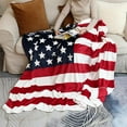 thumbnail image 4 of American Flag Blanket, Super Soft Flannel Twin Throw Blanket 60 80 for Bed Couch Chair Fall Winter Camping Living Room Office Gift, 4 of 6