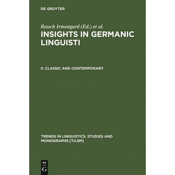 Trends in Linguistics. Studies and Monog Classic and Contemporary, Book 94, (Hardcover)