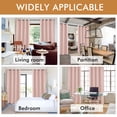 thumbnail image 6 of XWZO Total Blackout Curtains for Bedroom with Tiebacks, 100% Light Block Window Curtain Drape 2 Panels Set, Noise Reducing Privacy Curtain for Living Room, Blush Pink,38 x 84, 6 of 7