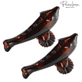thumbnail image 2 of Parcelona French Dolphin Hair Claw 2.25" Tortoise Shell Acetate Jaw Clip Set of 2, 2 of 5