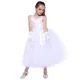 thumbnail image 2 of Vestido de tutú de Marilyn en blanco puro para niñas, disfraz de Halloween, cuello en V, clásico, años 80, fiesta de princesa para niños, vestido con guantes, 2 of 5
