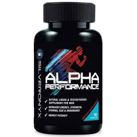 SilverOnyx Alpha Performance Male Enhancing Pills, 1037mg, 60