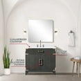 thumbnail image 5 of Laurel 36 in W Black Oak Single Vanity Cultured Marble Countertop, 34" Mirror & Faucet Set, 5 of 6