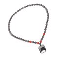 thumbnail image 4 of Falleo Clearance Terahertz Beaded Necklace Fashionable Rectangular Pendant Soreness Relief Energy Stone Necklace for Men Women, 4 of 5