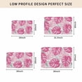 thumbnail image 5 of Pink Palm Leaf Door Mat Indoor Outdoor, Tropical Vintage Grey Summer Plant Non Slip Welcome Mat with Rubber Backing, Absorbent Fabric Front Door Mats Entryway Rug for Home Patio Entrance 20"x31.5", 5 of 9