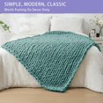 thumbnail image 3 of Chunky Knit Blanket Throw x Hand Knitted Chenille Throw Blanket Small Soft Thick Yarn Cable Knit Blanket Cute Rope Knot Crochet Throw Blankets for Couch Bed Sofa (Light ), 3 of 7