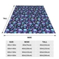 thumbnail image 3 of Honeii Skull purple flower Print Fleece Blanket - Throw Blanket for Bed, Sofa, Couch, Camping, and Travel , Microplush Ultra Soft Warm Blanket-40"x30", 3 of 7
