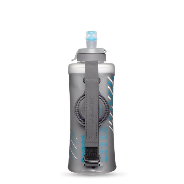 HydraPak SkyFlask Speed - Botella de agua corriente plegable de mano (350 ml, 500 ml, 500 ml aislada) - Correa ajustable, ligera, tapa a prueba de derrames