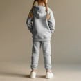 thumbnail image 4 of Toddler Hoodie Sets for Girls Boys Zip Up Sweatshirts and Sweatpants 2 Piece Outfits Unisex Kids Fall Winter Solid Color Long Sleeve Hooded Jackets Jogger Pants Sets, 4 of 9