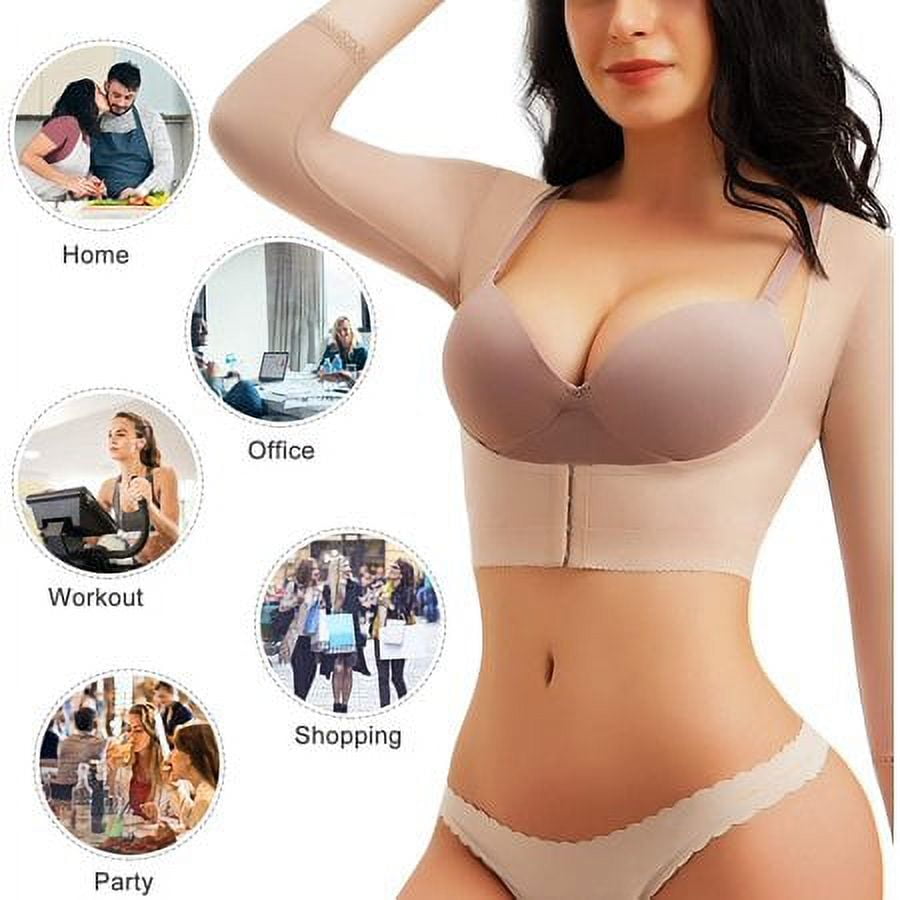 Posture Corrector Upper Arm Shaper 1 For Women Slimmer Sleeves With Front  Closure And Breast Support From Hairlove, $16.97