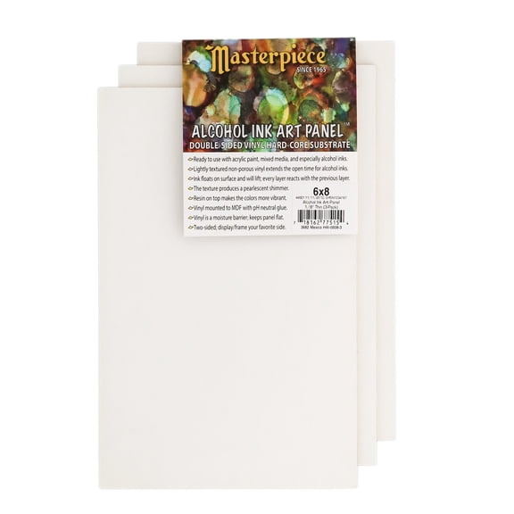 Masterpiece Alcohol Ink Art Panels - 6" x 8", Pkg of 3