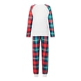 thumbnail image 3 of Elippeo Family Matching Christmas Pajamas, Romper/ Bear Print Long Sleeve Tops and Plaid Pants Sleepwear Loungewear Set, 3 of 10