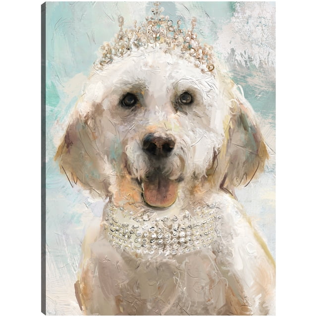 Cuadro Decorativo - Perrito divas I Jr Impresión en canvas, estrechado.