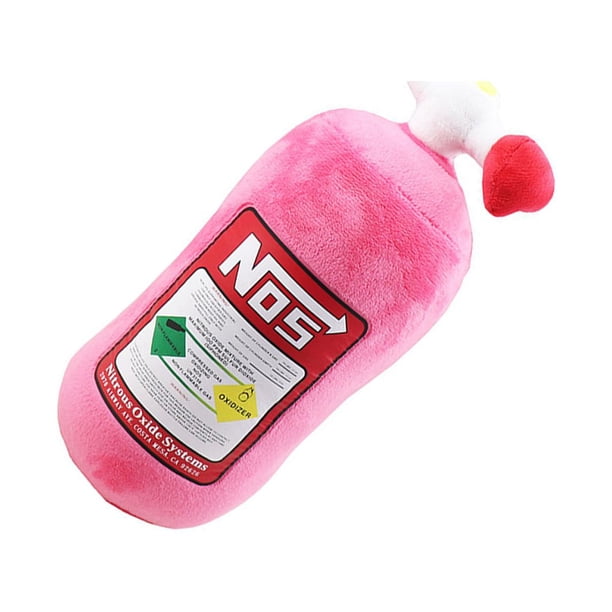 Scienceny Universal coche botella en forma de almohada vehículo portátil poliéster transpirable cojín ornamento automotriz automóvil Automoción decorativa y accesorios Rosa Reposacabezas